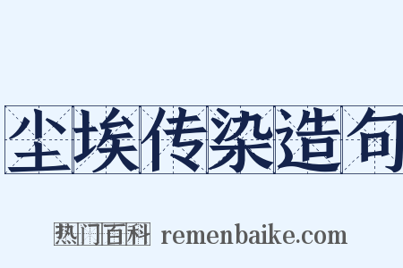 尘埃传染造句是什么意思的图片